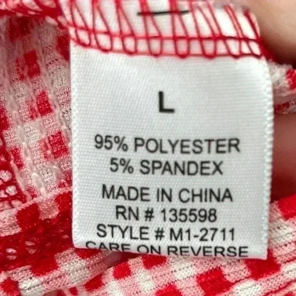 Cure. Gingham -style Tank with wood bead detail size L - Picture 4 of 5